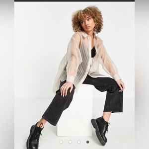 White Sheer womens Shirt